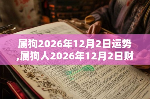 属狗2026年12月2日运势,属狗人2026年12月2日财运,生肖狗2026年12月2日运势