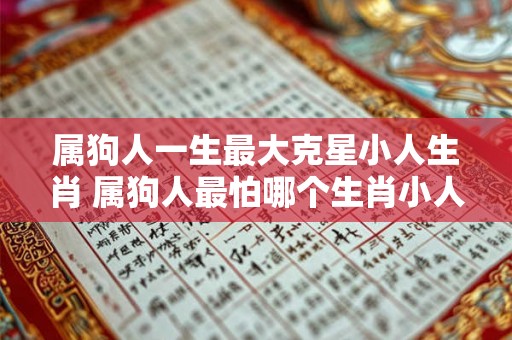 属狗人一生最大克星小人生肖 属狗人最怕哪个生肖小人 属狗人一生最大克星小人生肖 属狗人最怕哪个生肖小人