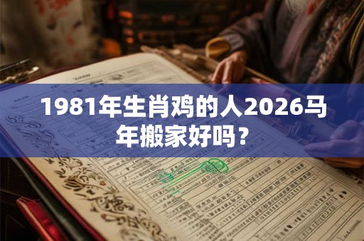 1981年生肖鸡的人2026马年搬家好吗？