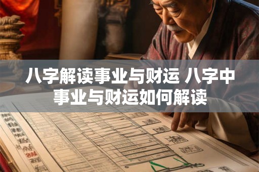 八字解读事业与财运 八字中事业与财运如何解读