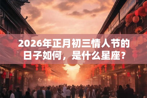 2026年正月初三情人节的日子如何，是什么星座？