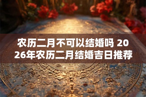 农历二月不可以结婚吗 2026年农历二月结婚吉日推荐