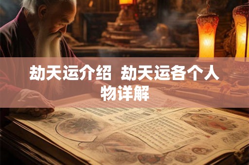 劫天运介绍  劫天运各个人物详解
