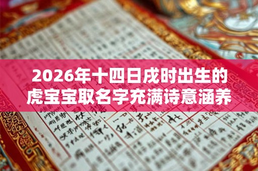 2026年十四日戌时出生的虎宝宝取名字充满诗意涵养的