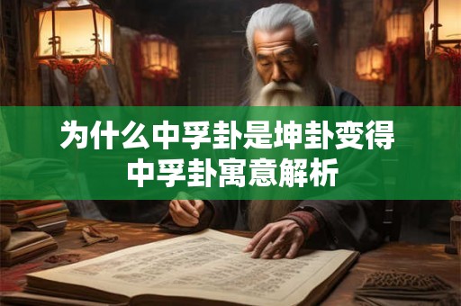 为什么中孚卦是坤卦变得 中孚卦寓意解析