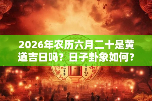 2026年农历六月二十是黄道吉日吗？日子卦象如何？