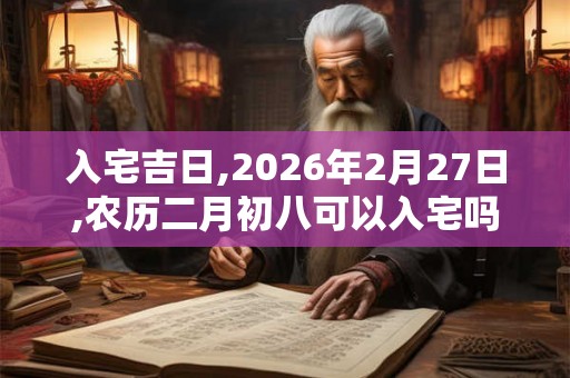 入宅吉日,2026年2月27日,农历二月初八可以入宅吗