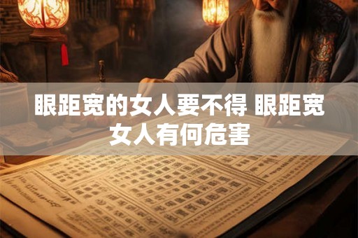 眼距宽的女人要不得 眼距宽女人有何危害 眼距宽的女人要不得 眼距宽女人有何危害
