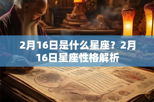 2月16日是什么星座？2月16日星座性格解析