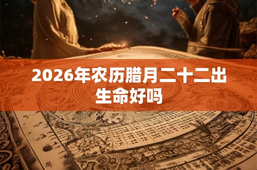 2026年农历腊月二十二出生命好吗