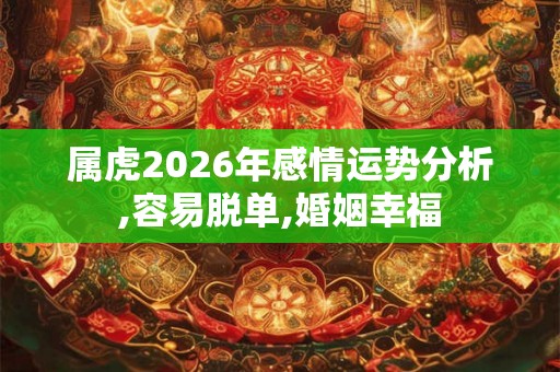 属虎2026年感情运势分析,容易脱单,婚姻幸福