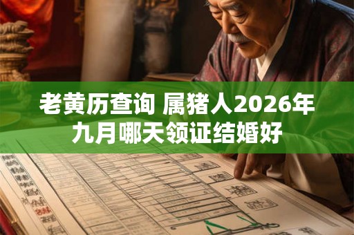 老黄历查询 属猪人2026年九月哪天领证结婚好
