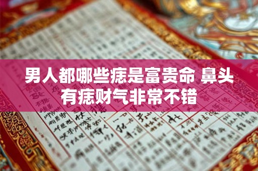 男人都哪些痣是富贵命 鼻头有痣财气非常不错