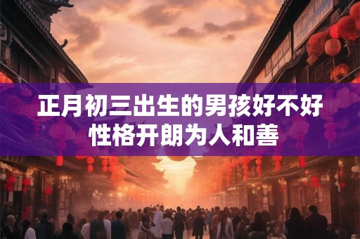 正月初三出生的男孩好不好 性格开朗为人和善
