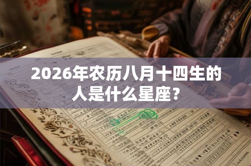 2026年农历八月十四生的人是什么星座？