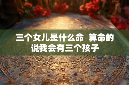 三个女儿是什么命  算命的说我会有三个孩子