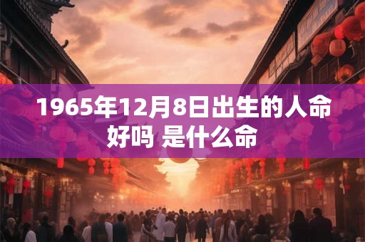 1965年12月8日出生的人命好吗 是什么命 1965年12月8日出生的人命好吗 是什么命