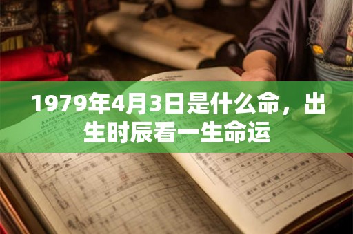 1979年4月3日是什么命，出生时辰看一生命运