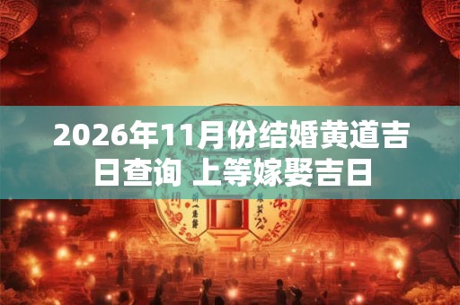 2026年11月份结婚黄道吉日查询 上等嫁娶吉日