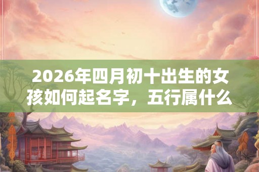 2026年四月初十出生的女孩如何起名字，五行属什么