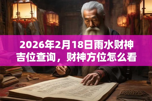 2026年2月18日雨水财神吉位查询,财神方位怎么看? 2026年2月18日雨水财神吉位查询,财神方位怎么看?