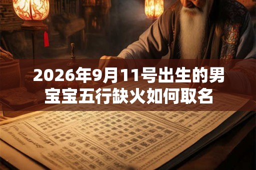 2026年9月11号出生的男宝宝五行缺火如何取名