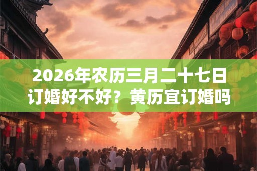 2026年农历三月二十七日订婚好不好？黄历宜订婚吗？