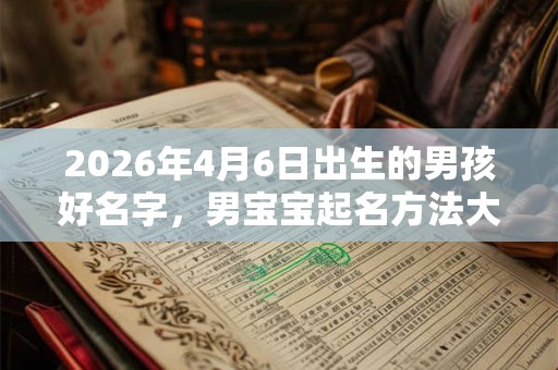 2026年4月6日出生的男孩好名字，男宝宝起名方法大全