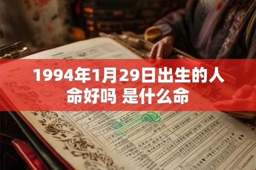 1994年1月29日出生的人命好吗 是什么命