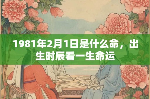 1981年2月1日是什么命，出生时辰看一生命运