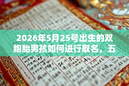 2026年5月25号出生的双胞胎男孩如何进行取名,五行属什么 2026年5月25号出生的双胞胎男孩如何进行取名,五行属什么