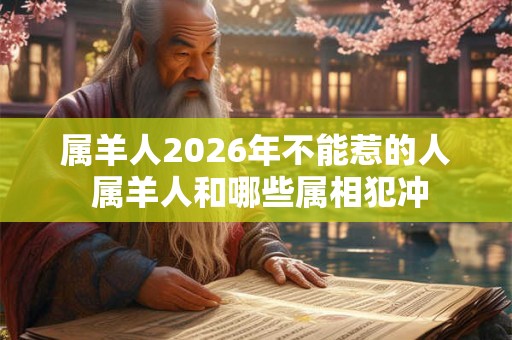 属羊人2026年不能惹的人 属羊人和哪些属相犯冲