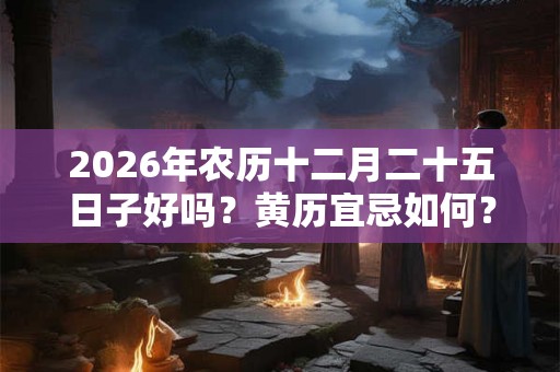2026年农历十二月二十五日子好吗？黄历宜忌如何？