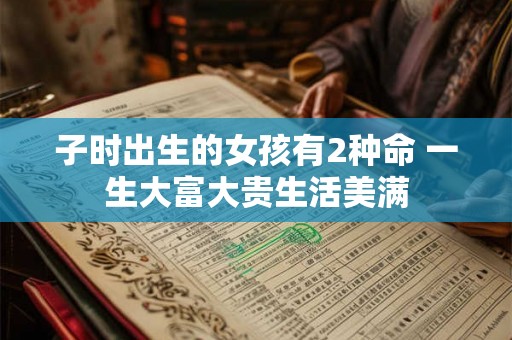 子时出生的女孩有2种命 一生大富大贵生活美满