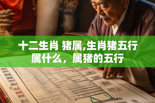 十二生肖 猪属,生肖猪五行属什么，属猪的五行