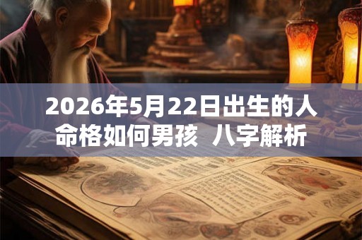 2026年5月22日出生的人命格如何男孩  八字解析