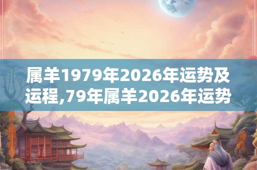属羊1979年2026年运势及运程,79年属羊2026年运势及运程