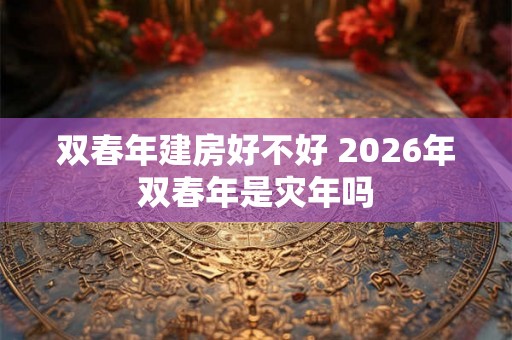 双春年建房好不好 2026年双春年是灾年吗