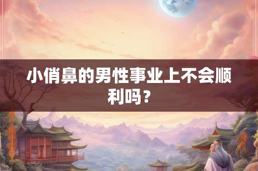 小俏鼻的男性事业上不会顺利吗？