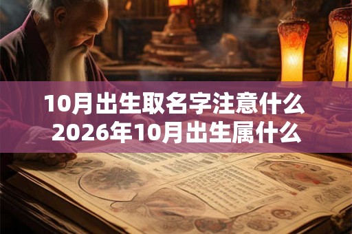 10月出生取名字注意什么 2026年10月出生属什么