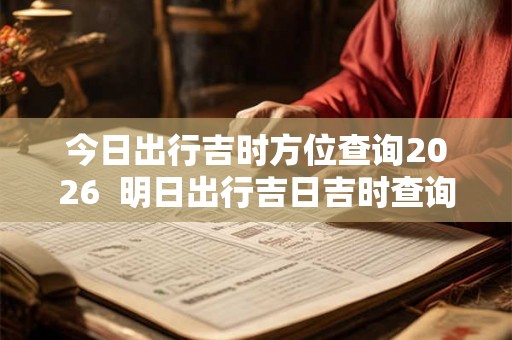 今日出行吉时方位查询2026 明日出行吉日吉时查询 今日出行吉时方位查询2026 明日出行吉日吉时查询