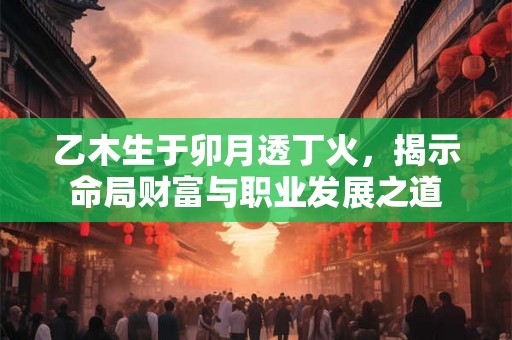 乙木生于卯月透丁火，揭示命局财富与职业发展之道