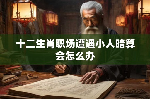 十二生肖职场遭遇小人暗算会怎么办