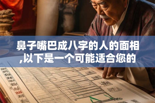 鼻子嘴巴成八字的人的面相,以下是一个可能适合您的和
