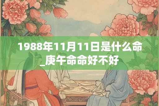 1988年11月11日是什么命_庚午命命好不好