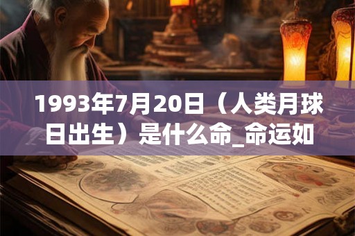 1993年7月20日（人类月球日出生）是什么命_命运如何