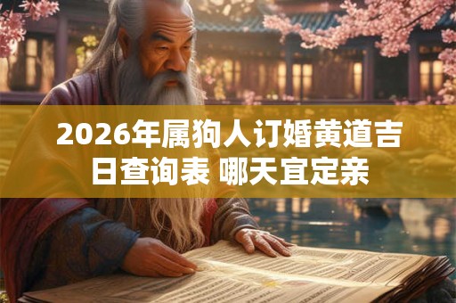2026年属狗人订婚黄道吉日查询表 哪天宜定亲