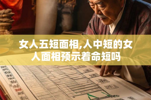女人五短面相,人中短的女人面相预示着命短吗