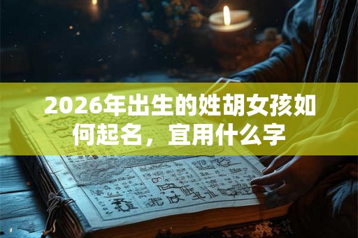 2026年出生的姓胡女孩如何起名，宜用什么字