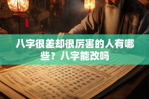 八字很差却很厉害的人有哪些?八字能改吗 八字很差却很厉害的人有哪些?八字能改吗